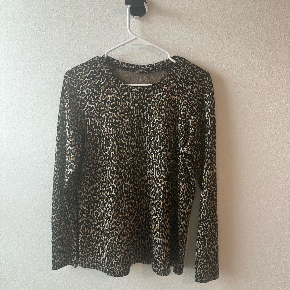 J. McLaughlin Animal Print Top